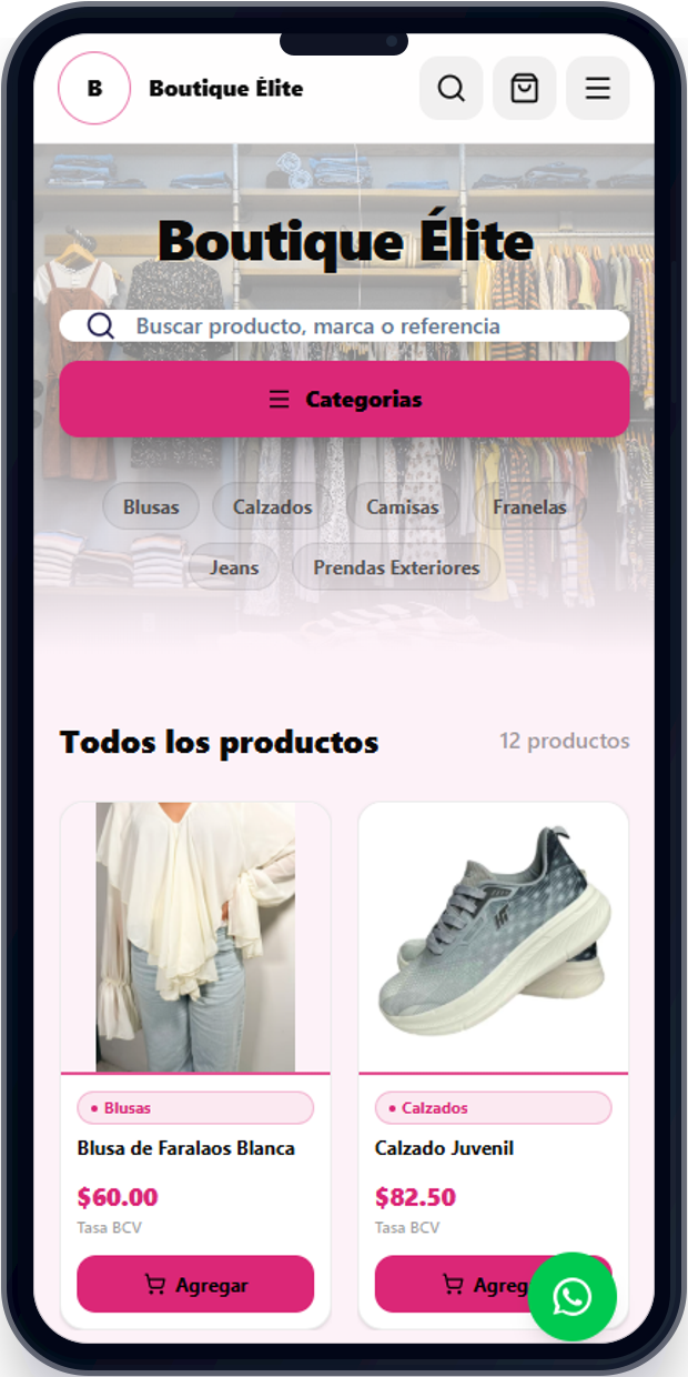 Telefono con demo Boutique Élite